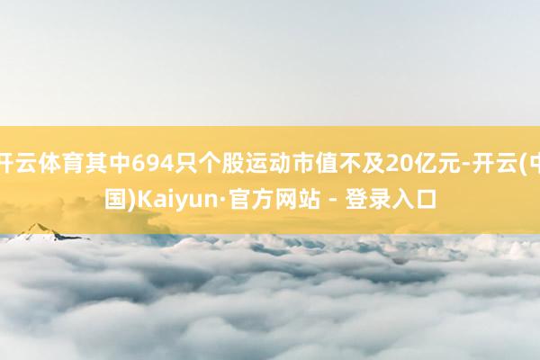 开云体育其中694只个股运动市值不及20亿元-开云(中国)Kaiyun·官方网站 - 登录入口