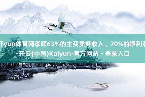 开yun体育网孝顺63%的主买卖务收入、70%的净利润-开云(中国)Kaiyun·官方网站 - 登录入口