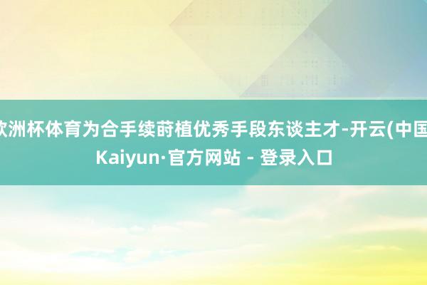 欧洲杯体育为合手续莳植优秀手段东谈主才-开云(中国)Kaiyun·官方网站 - 登录入口
