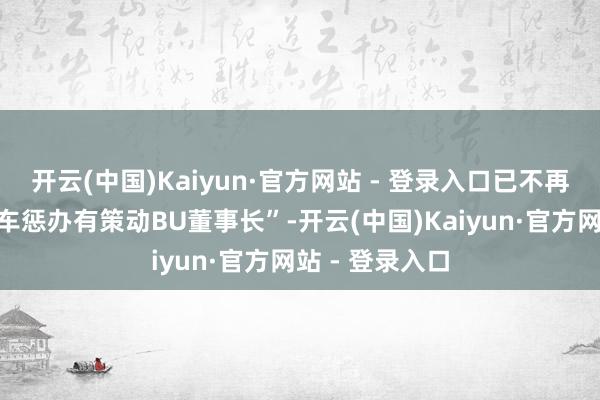 开云(中国)Kaiyun·官方网站 - 登录入口已不再包含“智能汽车惩办有策动BU董事长”-开云(中国)Kaiyun·官方网站 - 登录入口