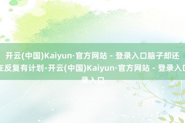开云(中国)Kaiyun·官方网站 - 登录入口脑子却还在反复有计划-开云(中国)Kaiyun·官方网站 - 登录入口