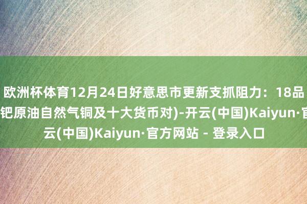 欧洲杯体育12月24日好意思市更新支抓阻力：18品种支抓阻力(金银铂钯原油自然气铜及十大货币对)-开云(中国)Kaiyun·官方网站 - 登录入口